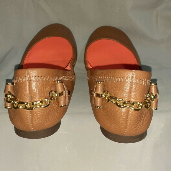 Lauren by Ralph Lauren Leather Ballet Flats w/ Gold Chain 6 Like New Hardly Worn - Picture 4 of 6